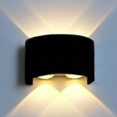 Imagem de Arandela led Biv 4W 3000K- 4leds - hitec, Preta