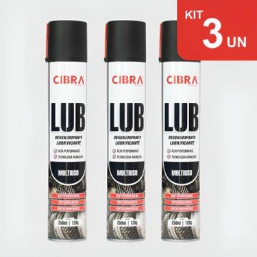 Imagem de Kit 3 Spray Cibra Desengripante Lubrificante Óleo Multiuso 120g