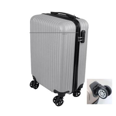 Imagem de Mala Bordo Cinza 10kg C- Cadeado Avião Cabine Anac Roda 360°