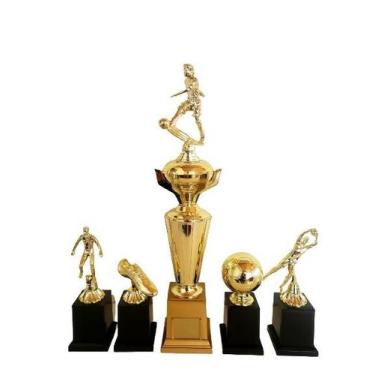 Imagem de Trofeu Campeão + 4 Simbolicos - Brasil Gold