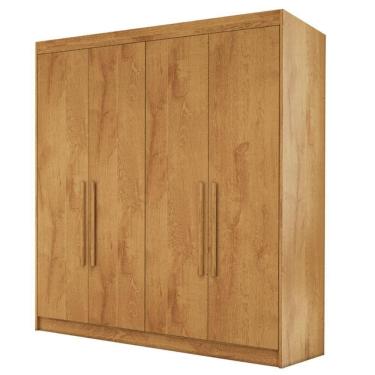 Imagem de Guarda Roupas Casal 4 Portas 3 Gavetas 100% Mdf Tunis Madeirado