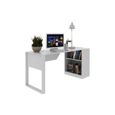 Imagem de Mesa de Computador ME4182 c/ Prateleira Branco - Tecno Mobili