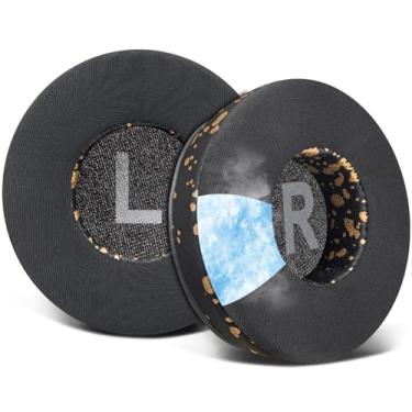 Imagem de SOULWIT Substituição de Almofadas para JBL Tune 450BT (T450BT)/Tune 460BT(T460BT)/Tune 500BT (T500BT)/Tune 510BT/Tune 520BT/JR300BT/JR300/JR310BT/JR310/E40BT - 70mm GR Manchas Douradas