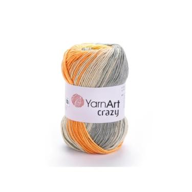 Imagem de YARNART Jeans Crazy - fio de tricô multicolorido, fio para bebê, amigurumi, fio de cobertor, acrílico, fio de verão, 55% algodão, 50 g, 174,98 m (8210)