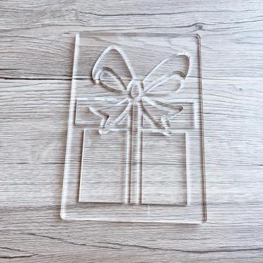 Imagem de Modelos de roteador de lanterna de Natal de acrílico transparente, modelos de roteador de acrílico para a temporada de férias, 20 x 14 cm (caixa de presente)