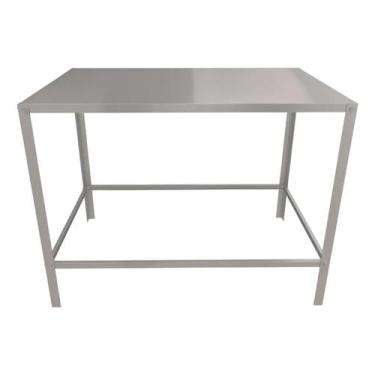 Imagem de Mesa de Serviço Inox Central Açougue Casa Confeitaria Preparar Aliment