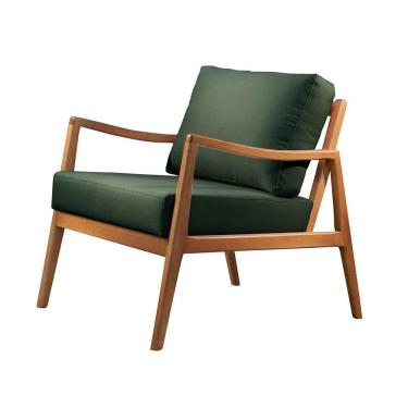 Imagem de Poltrona Giulia Luxo Madeira Maciça Castellar Móbile Veludo Verde Veludo Verde