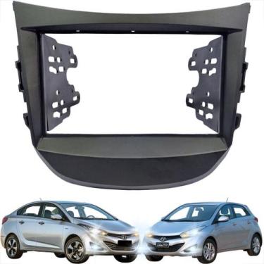 Imagem de Moldura para painel hyundai hb20 multimídia 7 polegadas  2 din preta d