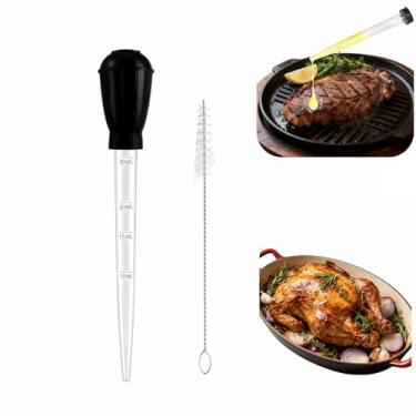 Imagem de Baster de peru premium e seringa multiuso, 30 ml resistente ao calor com escova de limpeza para cozinha, aquário, injetor de marinada, regar, distribuição de óleo e combustível