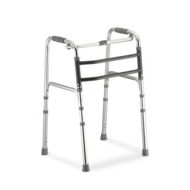 Imagem de Andador de Alumínio 3 em 1 D10 Dellamed Fixo, Móvel e Articulado, Dobrável, Ajustável em 8 Alturas e Suporta até 150kg