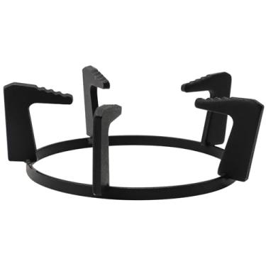 Imagem de MUCKLILY Suporte resistente para fogão a gás suporte de panela de ferro fundido para queimador de fogão a gás