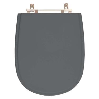 Imagem de Assento Sanitario Poliester Paris Cinza Quartzo (cinza Escuro) Para Vaso Ideal Standard