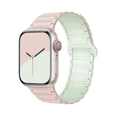 Imagem de Pulseira De Silicone Magnética Para Apple Watch De 40mm 44mm 45mm 49mm