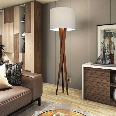 Imagem de Luminária Abajur Tripé De Chão Paris Retrô Moderna Bivolt Gelo