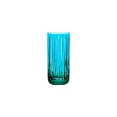 Imagem de Copo em cristal Strauss Overlay Long Drink 142.150 395ml azul claro