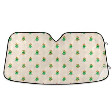 Imagem de SEHANY Pára-brisa de carro cacto planta verde para-sol dobrável janela frontal protetor de viseira solar para carro, SUV, caminhão - Mantenha o veículo fresco, 137 x 81,5 polegadas