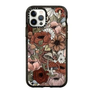 Imagem de CASETiFY Impact Case for iPhone 12 / iPhone 12 Pro - Forest Florals by KT's Canvases - Clear BlackQ
