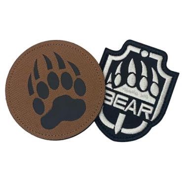 Imagem de 2 peças de ganchos bordados com garra de urso costurados (garra-3)