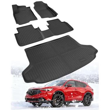 Imagem de TAPTES Tapetes de chão 2026 para Honda Acura ADX 2025 e HR-V 2025 2024 2023 | Conjunto completo de porta-malas de carga de carro para todos os climas | 4 peças de tapete de borracha interior HRV