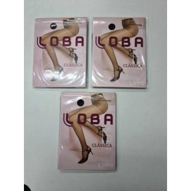 Imagem de Kit 3 Meias Calça Fio15 Lupo Loba Clássica Fina 5760 Tamanho GG Cor Pr