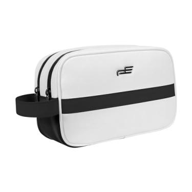 Imagem de UGPLM Bolsa de golfe para acessórios de golfe, presente para golfistas, bolsa de armazenamento confortável com zíper, estojo de transporte para treino de, Branco