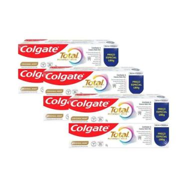 Imagem de Kit 3 Cremes Dentais Colgate Total Original Mint Prevenção Ativa 180g 