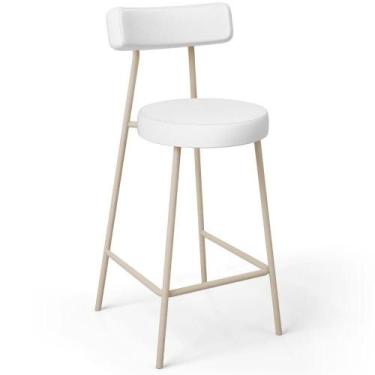 Imagem de Banqueta Baixa Cozinha Sala Jantar Bancada Milão Arena L02 Facto Branc