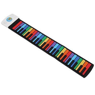 Imagem de SPYMINNPOO Piano Roll-up Compacto Com 49 Teclas, Teclado Manual, Presentes Educacionais para Iniciantes e Viajantes