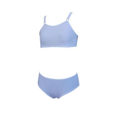 Imagem de Conjunto Infantil Calcinha e Sutiã Menina Algodão Tamanho:GGCor:Branco