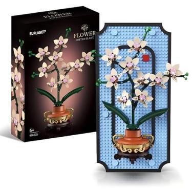 Imagem de Suplanet Botanicals Orchid Building Set - 3D Wall Art Frame for Botanical Collection & Home Decor Wall Art Architecture Sets, Ideal Gifts for Adult, Kids Ages 8-12 (529 PCS)