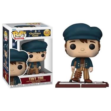 Imagem de Funko A Christmas Carol + Pop Protector: Retro Holiday Pop! Classic Books Vinyl Figure (incluído com caixa protetora ToyBop Box Collector Case) (Tiny Tim com muleta #40/81146)