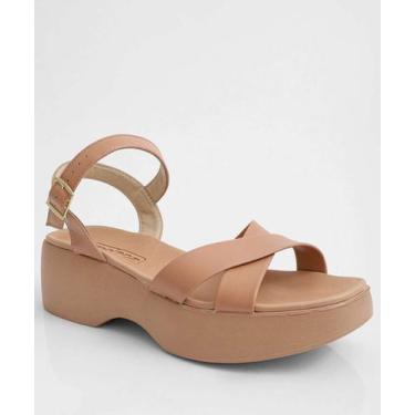 Imagem de Sandália Flatform Feminina Moleca-12048, Bege, 38