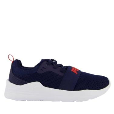 Imagem de Tênis Puma Wired Run PS BDP Infantil Marinho e Vermelho 28