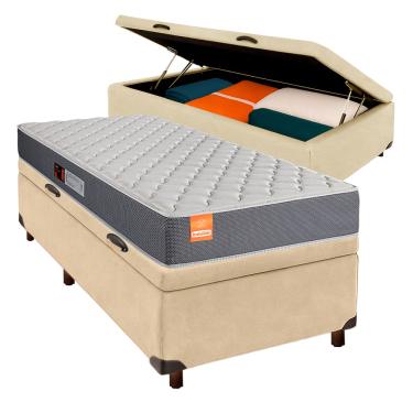 Imagem de Conjunto Cama Box Bau Blindado Solteiro + Colchão D23 Pro Inducol