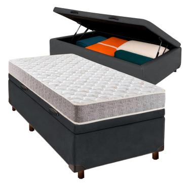 Imagem de Cama + Bau Blindado e Colchão D33 Solteiro - D33 Inducol