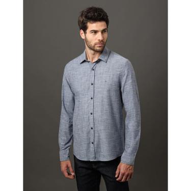Imagem de Camisa Masculina Alg Flamê Calvin Klein Jeans  Marinho-Masculino