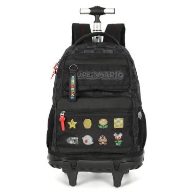 Imagem de Mochila De Rodinha Rodas Escolar Grande Menino Super Mario-Unissex