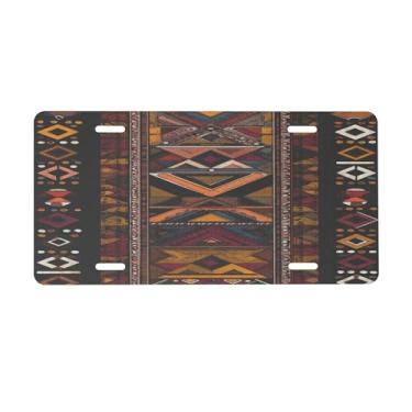 Imagem de Placa de licença asteca da África Ocidental para placas dianteiras do carro Alumínio Metal adequado para caminhão, placa de porta de carro, bar, café, acessórios automotivos para homens e mulheres 15