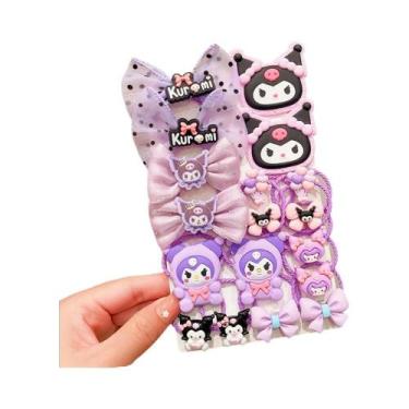Imagem de Acessórios De Cabelo Cute Hello Kitty My Melody Kuromi 18 20 Peças Laç