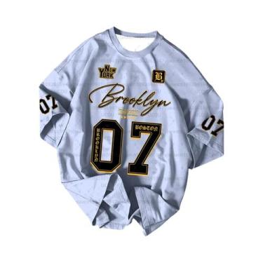 Imagem de Camiseta Esportiva Brooklyn plus Size Masculina E Feminina De Manga Cu