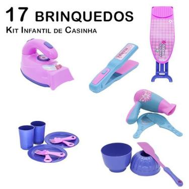 Imagem de Kit Infantil Casinha Ferro  Tábua Forma Secador Chapinha17p - CLICKCOM