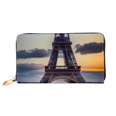 Imagem de XLLingL Carteiras de cartão de crédito impressas, bolsas longas de couro femininas, carteiras com zíper, carteira de viagem simples