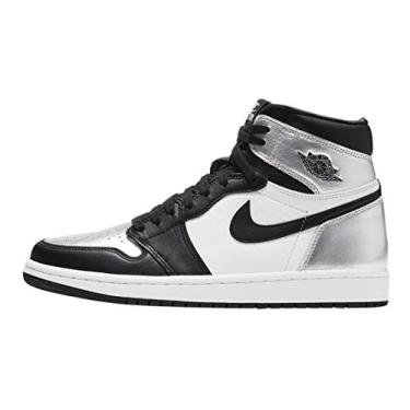 Imagem de Tênis feminino Air Jordan 1 Mid, Preto metálico prata branco Bl, 40