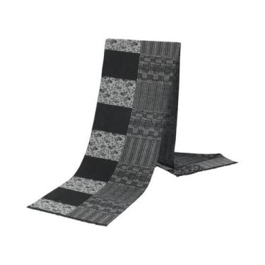 Imagem de Cachecol Masculino De Inverno Com Estampa Xadrez, Listrada E Paisley, 