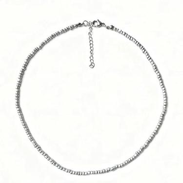 Imagem de TINCOLIA Colar feito à mão com miçangas de sementes coloridas perfeitas para melhores amigos, corrente de clavícula casual curta