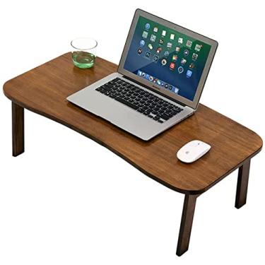 Imagem de Mesa dobrável de madeira pequena mesa de jantar portátil dobrável e reforçada mesa de bambu quarto sala de estar cozinha mesa de jantar (tamanho: 70 cm x 38 cm x 26 cm) (60 cm x 38 cm x 26 cm)