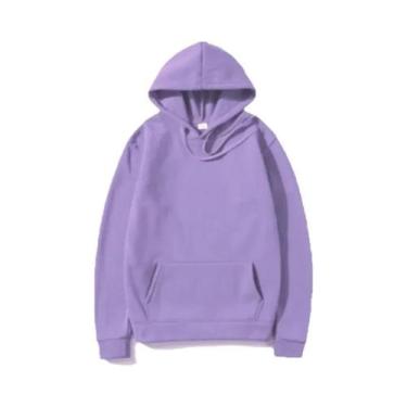 Imagem de Moletons Unissex Com Capuz E Bolso, Cores Sólidas, Para Esportes, Fitn