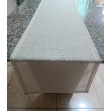 Imagem de Caminho de Mesa Grande Linho Decoração Trilho de Mesa Luxo Rústico Diversos Tamanhos(Avelã,2,50m x 35cm)