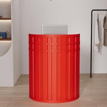 Imagem de Balcão de caixa de varejo, mesa de recepção de escritório moderna mesa de recepção, balcão portátil pequeno balcão de checkout, balcão de bar, balcão de recepção de loja, para loja escritório (cor