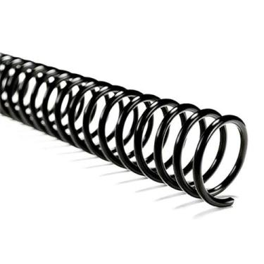 Imagem de Espiral Para Encadernação 09mm Preto Até 50 Fls 100 Unidades - Marketm